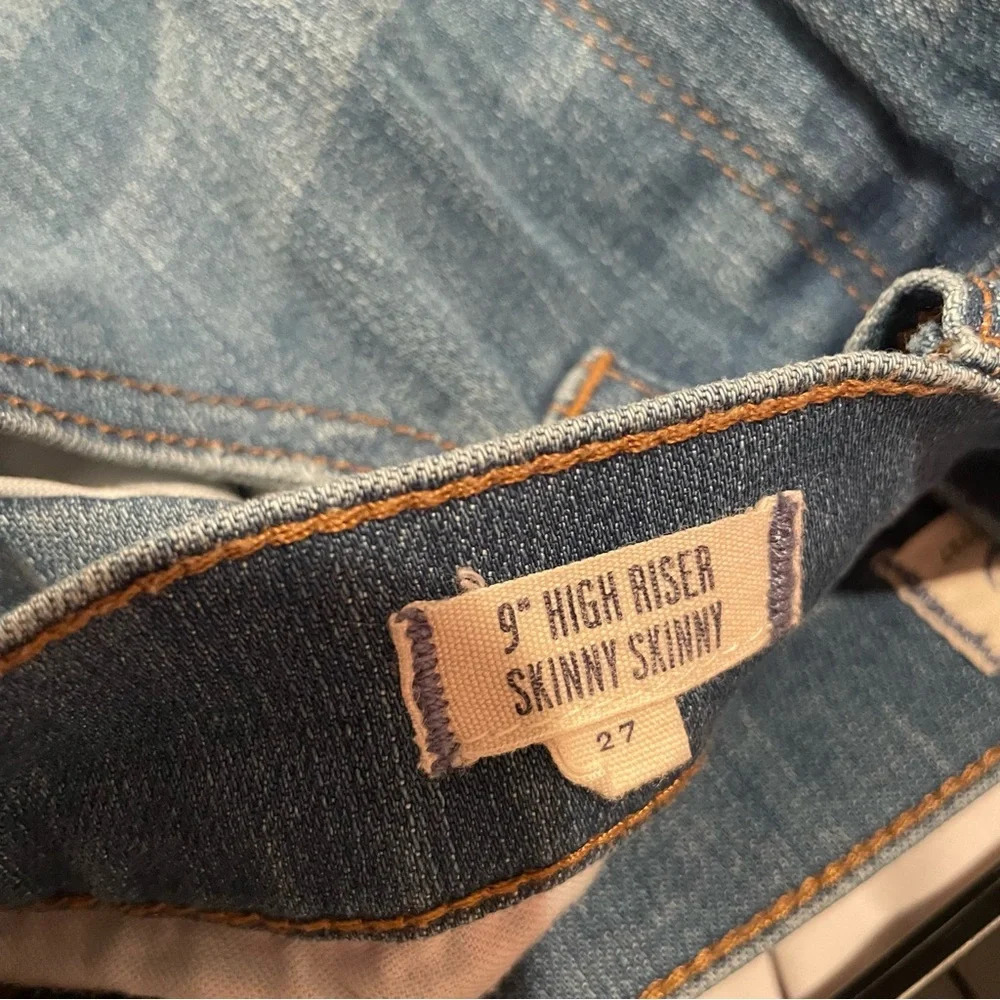 Madewell Women’s 9” High Riser Skinny Skinny Ripped Denim Jeans Sz 27 - Picture 8 of 8